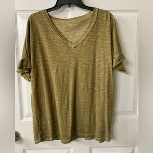 Short ruffled sleeve shirt. New. Never worn